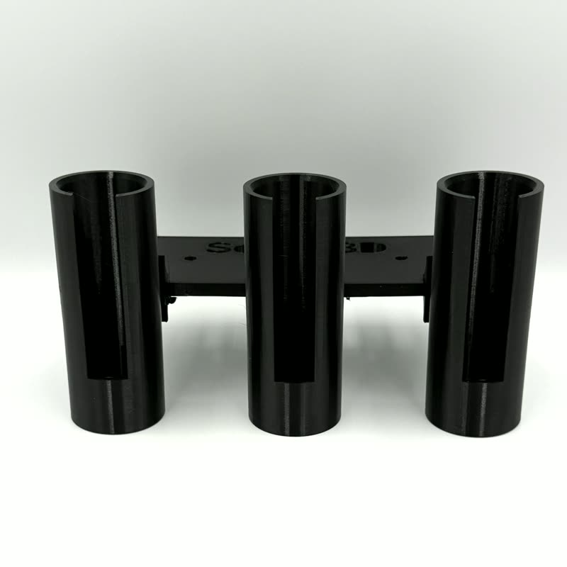 Sorted3D 3-rod ice fishing rod holder with reel-through slots